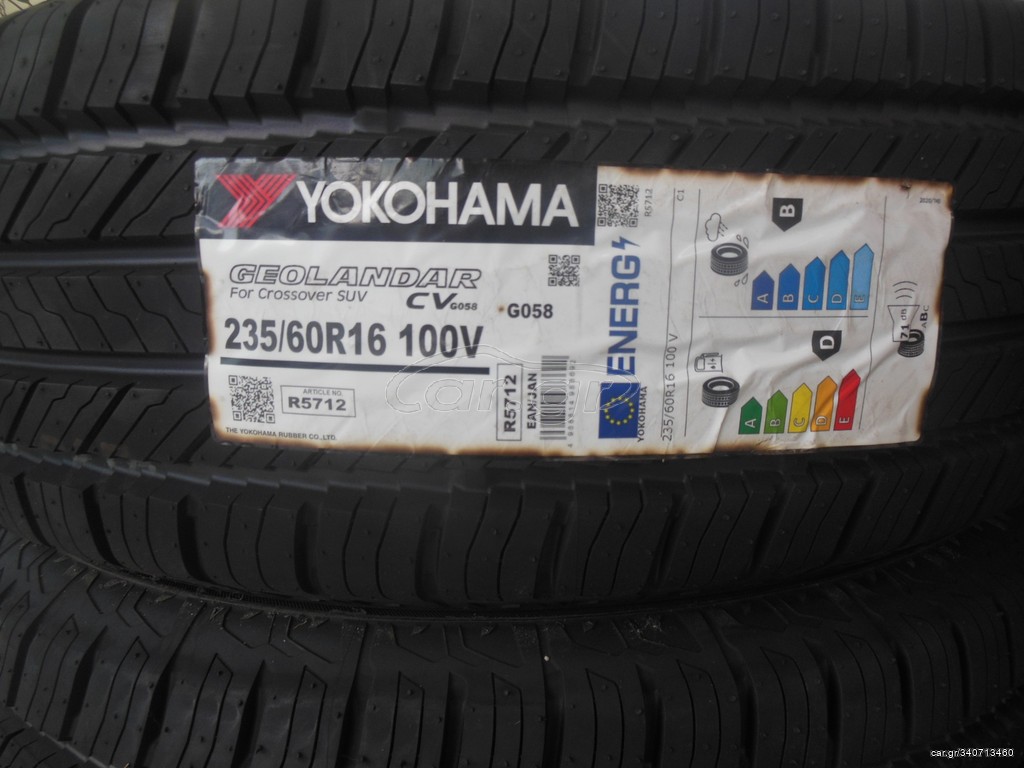 4 NEW TIRES 235/60/16V CVG058 YOKOHAMA GEOLANDAR